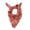 Floral_RustRed, variant on Unisex Square Cotton Bandana Floral Rust Red