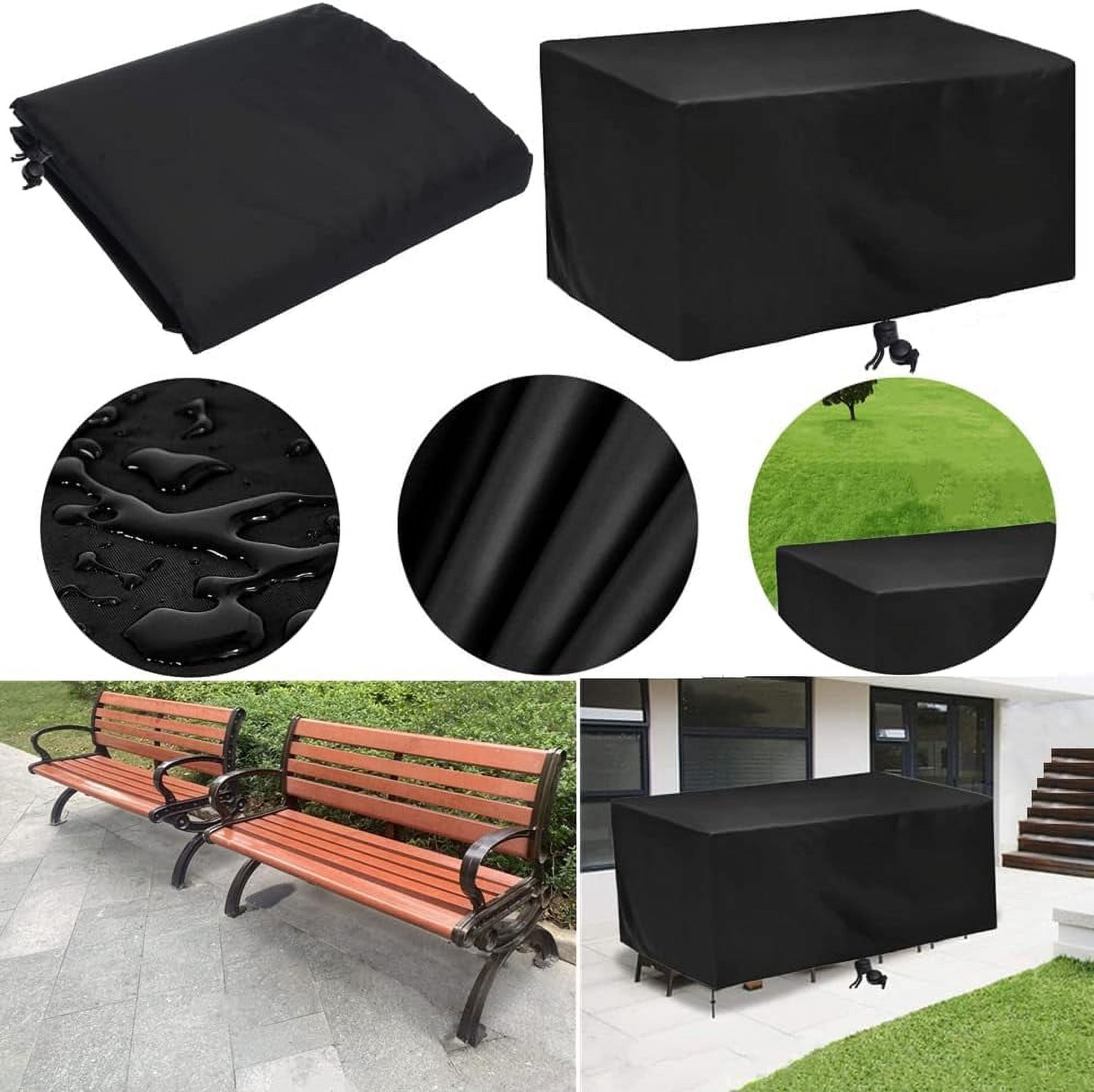 Patio Furniture Covers, Outdoor Furniture Cover Waterproof 102 x 48 x 30 Inch Outdoor Table Chair and Sofa Covers Heavy Duty for Rain, Dust Snow, Rectangular (260x120x75cm)