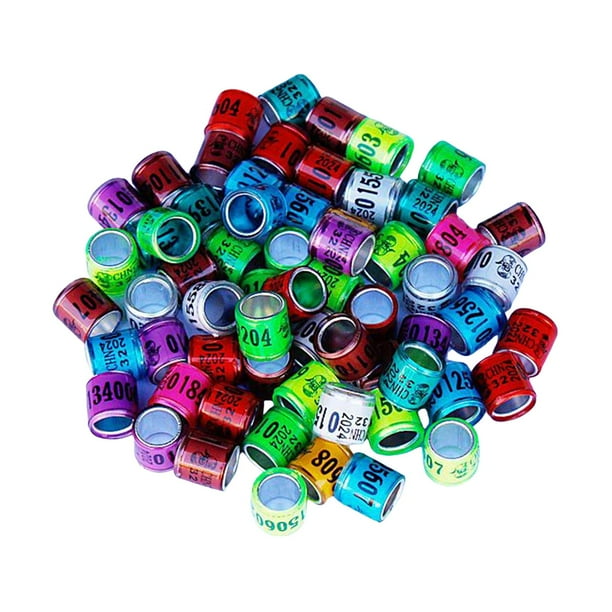 100 Bandas para Los Pies de Paloma Salvador Anillos de Identificación 8 mm Multicolor