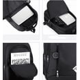 thumbnail image 3 of Generic Waterproof Foldable USB Port Cell Phone Pocket 30L Polyester Backpack, Black, 3 of 3