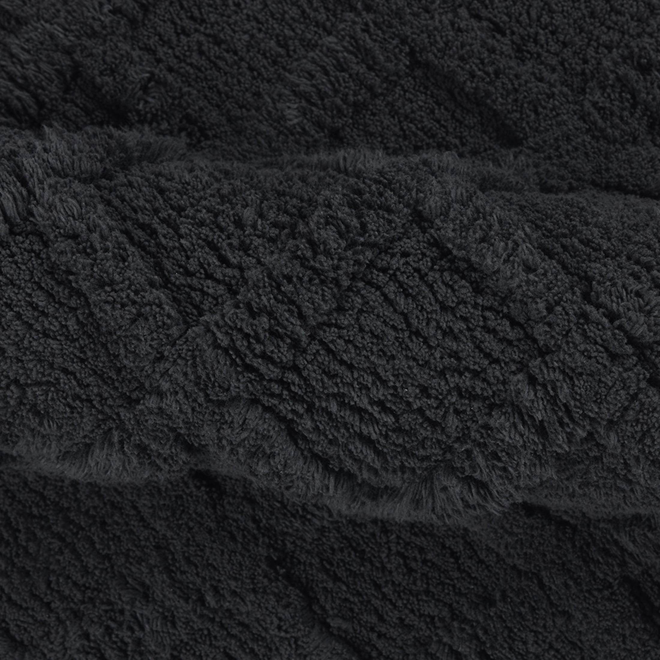 Better Homes & Gardens Gray Shadow Spa Grid 2 Piece Cotton Bath Rug Set