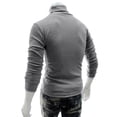 thumbnail image 3 of Trayknick Long Sleeve Turtleneck Men Pullover Soft Solid Color Stretchy Knitted Shirt for Autumn Winter, 3 of 3