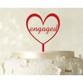 thumbnail image 1 of "Monogram Wedding Cake Topper Custom Red Cake Topper Color Option Available 5.5""-6.5"" Inches Wide", 1 of 1