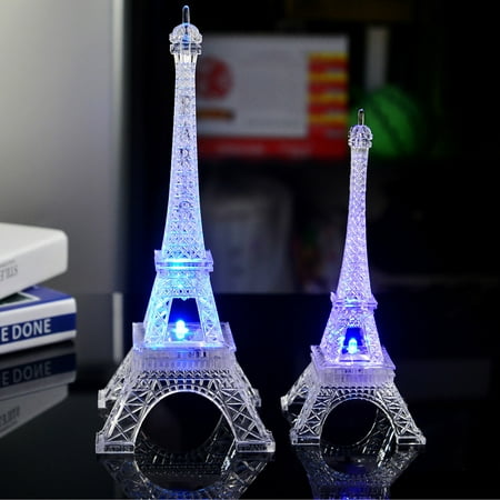 

Xunyuan Mini Eiffel Tower LED Color Changing Night Light Home Bedroom Party Lamp Decor