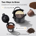 thumbnail image 4 of MINI Single Serve Coffee Maker,Instant Coffee Maker One Cup for K Cup & Ground Coffee,Portable Capsule Coffee Machine with 6 to 14oz Reservoir,90 Seconds Fast Brewing and One Button Operation, 4 of 8