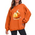 thumbnail image 3 of Frostluinai Women's Oversized Thanksgiving Sweatshirts Crew Neck Pumpkin Graphic Pullover Long Sleeve Loose Fit Sweat Shirts for Fall Winter, 3 of 6