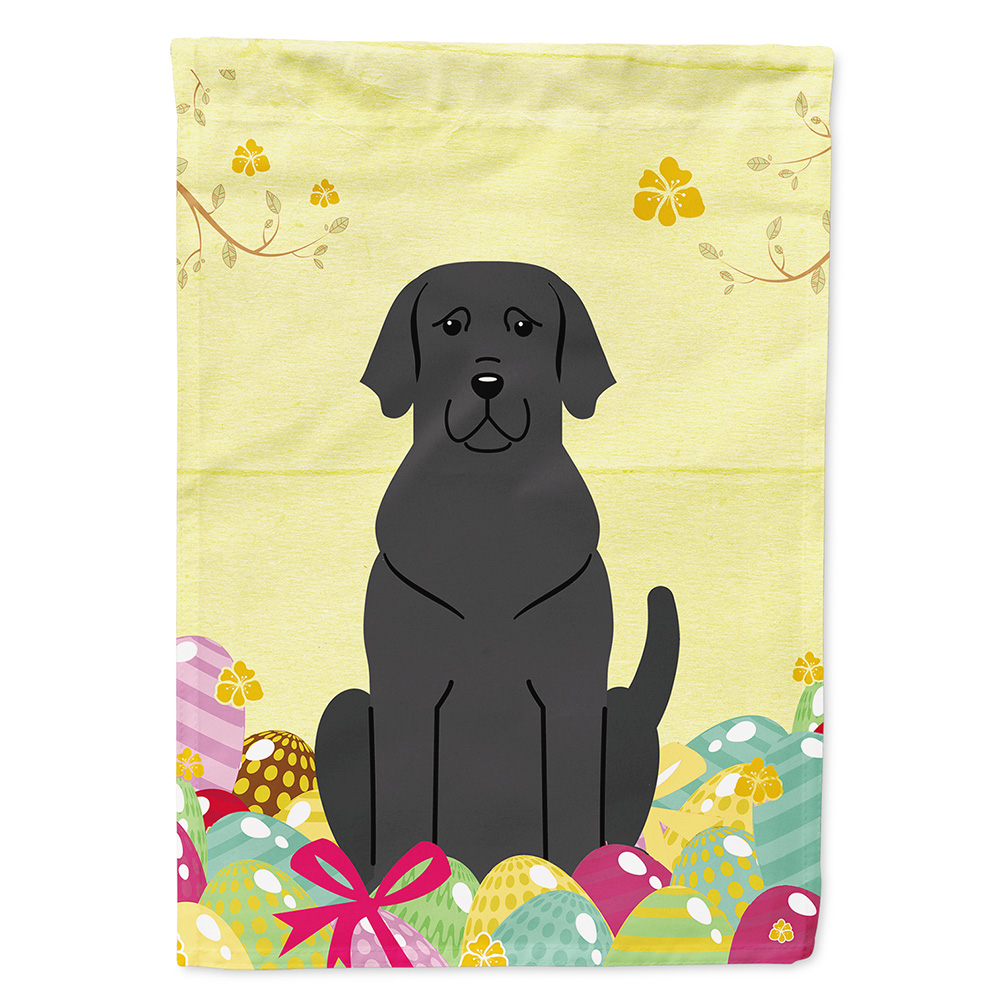 Easter Eggs Black Labrador Garden Flag