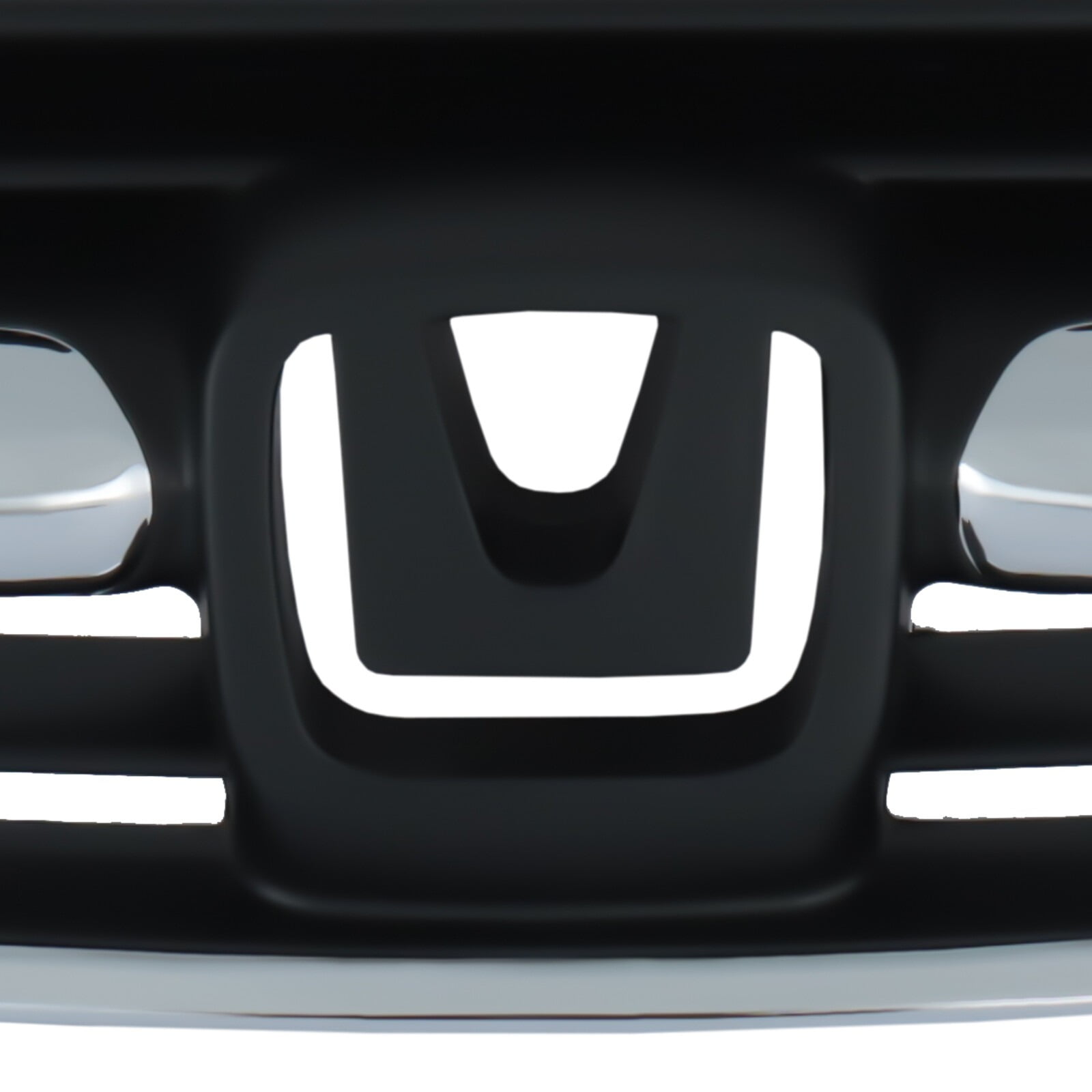 POWECHOX Front Grill Black W/Chrome Trim Compatible with Honda CRV CR-V 2002 2003 2004 Models, No Emblem