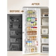 thumbnail image 6 of 9-Tier Over the Door Pantry Organizer, Adjustable Pantry Storage, Metal Hanging Spice Rack, Cabinet Door Organizer for Kitchen, Bathroom, Laundry Room, 12.5" White, 6 of 9