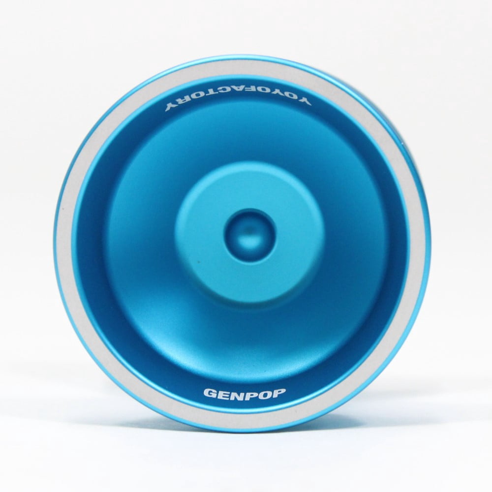 YoYoFactory GenPop Yo-Yo - Wide 7068 Aluminum Monometal YoYo (Aqua)