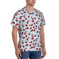 thumbnail image 2 of Vsdgher Flowers and Lady Bugs Print Men's Dry Fit Mesh Athletic Shirts Moisture Wicking Tennis T-Shirt Tops, 2 of 9