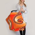 thumbnail image 3 of Fotbe Orange Rotating Pattern Car Seat Covers for Babies, Nursing Breastfeeding Cover Infant Carseat Canopy, Soft Stretchy Carrier Cover, 3 of 9