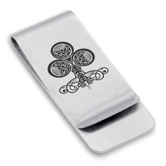 Stainless Steel Club Card Suit Classic Slim Money Clip Credit Card Holder