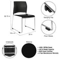 thumbnail image 4 of Hampden Furnishings Jody Collection Vinyl Padded Stack Chair, Black, Pack of 4, 4 of 4