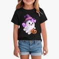 thumbnail image 6 of boobe Halloween Shirts for Girls T Shirt Cute Graphic Tees Halloween Spooky Season Short Sleeve Tee Tops, 6 of 8