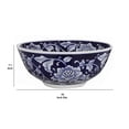 thumbnail image 5 of Renaissance Ceramic Bowl Set - Round Floral Design - 7.1"H - Stylish Centerpiece Decor, 5 of 5