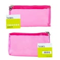 thumbnail image 4 of Basics Zippered Travel Makeup & Accessory Rectangle Carrying Clutch in Transparent Pink or Black PVC (Colors Vary), 1ct, 4 of 10