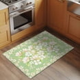 thumbnail image 3 of Spring Floral 2'x3' Washable Rug, Watercolor Orchid Flowers Leaves Botanical Green Non-Slip Soft Doormat Area Rugs for Entrance Bathroom Bedsides, Carpet for Kitchen Bedroom, Entryway Floor Mat, 3 of 9