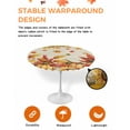 thumbnail image 2 of Round Fitted Tablecloths with Elastic Edge Thanksgiving Farm Pumpkin Maple Leaf Oil-Proof Waterproof Wipeable Table Cover for Kitchen Dining Party Decor Fall Plant Retro Linen Table Clothes,36" - 44", 2 of 6