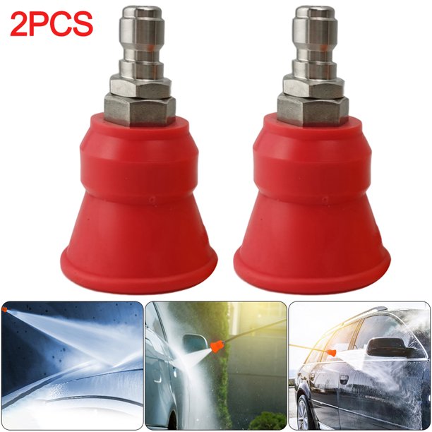 Boquilla Pistola para Máquina Limpieza Alta Presión Boquilla Vaina A Prueba Salpicaduras Acero Inoxidable Enchufe Rápido 1/4 (rojo 0 Grados)