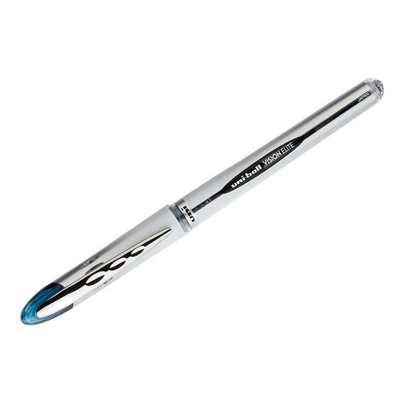 uniball VISION ELITE Rollerball Pen, Fine Point, 0.8 mm, Blue Black Ink, 12 Pack