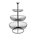 thumbnail image 1 of Soporte de cesta de alambre Macarena para frutas y verduras 3 capas 48cm Pájaro negro, 1 of 8