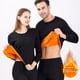 thumbnail image 1 of Ropa interior térmica de vellón dorado grueso con forro polar de doble capa para hombre, ropa de otoño para mujer, traje a prueba de frío para parejas de mediana edad y mayores, 1 of 5