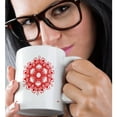 thumbnail image 2 of 3drose, Red Floral Mandala, 15oz Mug, 2 of 6