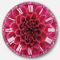 thumbnail image 1 of Designart 'Dark Pink Abstract Flower Petals' Traditional wall clock, 1 of 6