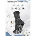 thumbnail image 6 of AMITOFO 5 Pairs Non Slip Grip Socks - Ideal for Yoga, Pilates, Hospital Use - Men & Women's Crew Sticky Gripper Socks (Size 13-15), 6 of 6