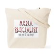 thumbnail image 2 of CafePress - Media Specialist Tote Bag - Unisex Canvas Tote Bag, Beige, 1-Piece, 2 of 8