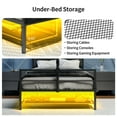 thumbnail image 6 of LFGUIZO Twin Size Gaming Bed Frame with TV Mount and Charging Station, Black Metal Platform Bed with All-Around LED Lights and Underbed Storage with Vented Storage Shelf No Box Spring Needed, 6 of 8