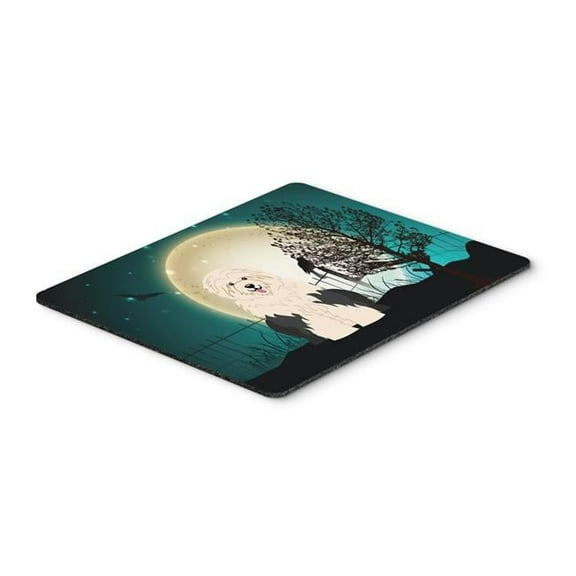 Halloween Scary Old English Sheepdog Mouse Pad, Hot Pad or Trivet