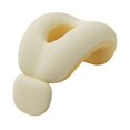 thumbnail image 2 of veasfak Compact, versatile neck support pillow for face positioning, breathable support, yellow, 2 of 9
