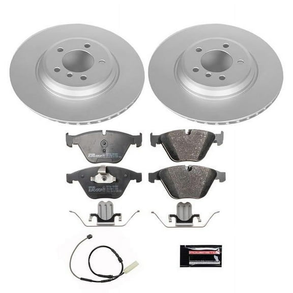 Power Stop Front Euro-Stop ECE-R90 Certified Brake Pad and Rotor Kit ESK6055
