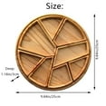thumbnail image 2 of Puzzle Serving Tray Wood Food, Funny Puzzle Shaped Serving Tray with 8 Removable Compartments for Fruits, Nuts, Meats, Dips, Home Decor Gift for Coffee Table, Living Room, Kitchen, 2 of 7