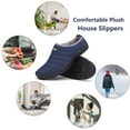 thumbnail image 5 of Winter Slippers for Men Women Warm Slip on House Slippers with Plush Lining Indoor Outdoor Anti-Skid Shoes, 5 of 7