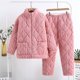 thumbnail image 1 of Puntoco Ropa de dormir para mujer, pijamas europeos de invierno para mujer, nuevos pantalones de manga larga, ropa cálida para el hogar, conjuntos de pijamas, 1 of 3