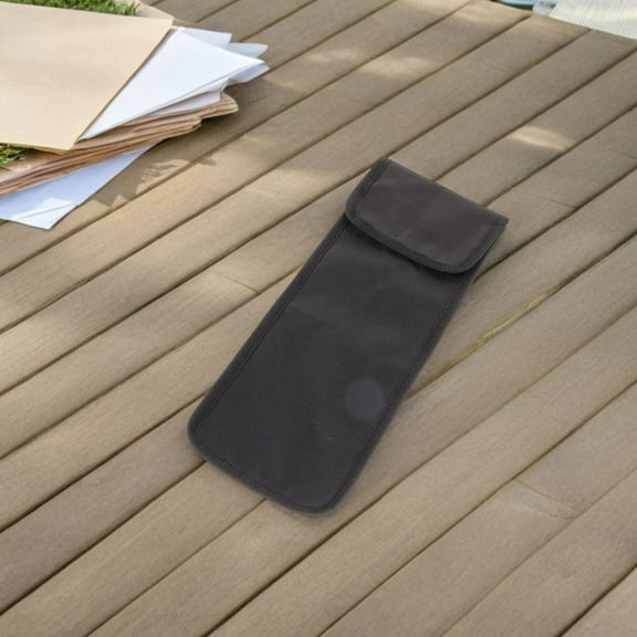 Raindrops Campground Nail Storage Bag Travel 32.00X12.50X0.50CM Black