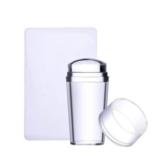 DIY Nail Decor Clear Nail Art Stamper Clear Silicone Stamping Jelly with Scraper