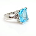 thumbnail image 4 of Bendi Ring Emerald Cut Blue Cubic Zirconia Women Statement Ginger Lyne Collection, 4 of 5