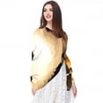 thumbnail image 5 of Panda Sunflower Breathable Chiffon Yarn Hair Scarf | Translucent Silk Scarf 180x73 in, 5 of 6