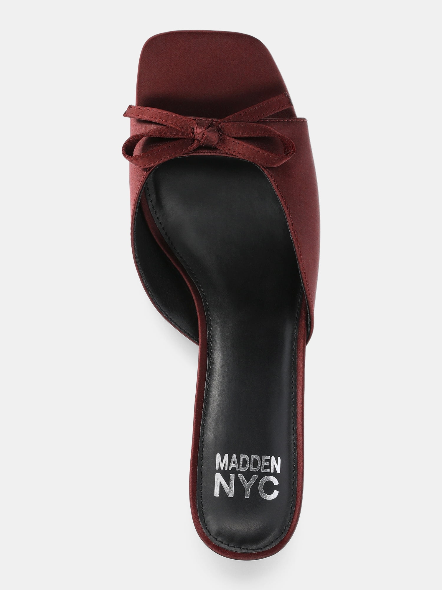Madden NYC Women's Faux Snakeskin Kitten Heel Sandals with Bow