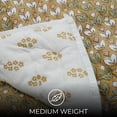 thumbnail image 4 of Block print cotton quilt, handmade quilted cotton warm quilt, 83"X95", 4 of 5