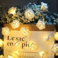 thumbnail image 3 of 1m 10LED PE Rose Flower Fairy String Light Holiday  Tree Party Lamp Decor, 3 of 10