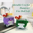 thumbnail image 5 of Emotional Support Dumpster- Handmade Crochet Dumpster Fire Doll, Christmas Dumpster Fire Knitting Toy  with Positive Card, Handmade Emotional Support Crochet Gift Desk Decor, 5 of 6