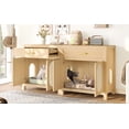 thumbnail image 4 of Hidden Cat Litter Box Furniture Enclosure with Scratching Board Doors and Storage Drawer for Indoor Cats Washroom Cat House, 4 of 4