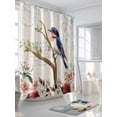 thumbnail image 3 of Fsddascl Spring Bird Branch Shower Curtain Set - 36" x 78" Washable Bathtub Curtain with 12 Hooks, Farmhouse Vintage Botanical Floral Waterproof Fabric Stall Shower Curtains for Bathroom/Bathtub, 3 of 6