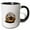 Black/White, variant on 3drose, Young Spur Thighed Tortoise Looking Out of Its Shell Cut Out, 11oz Magic Transforming Mug