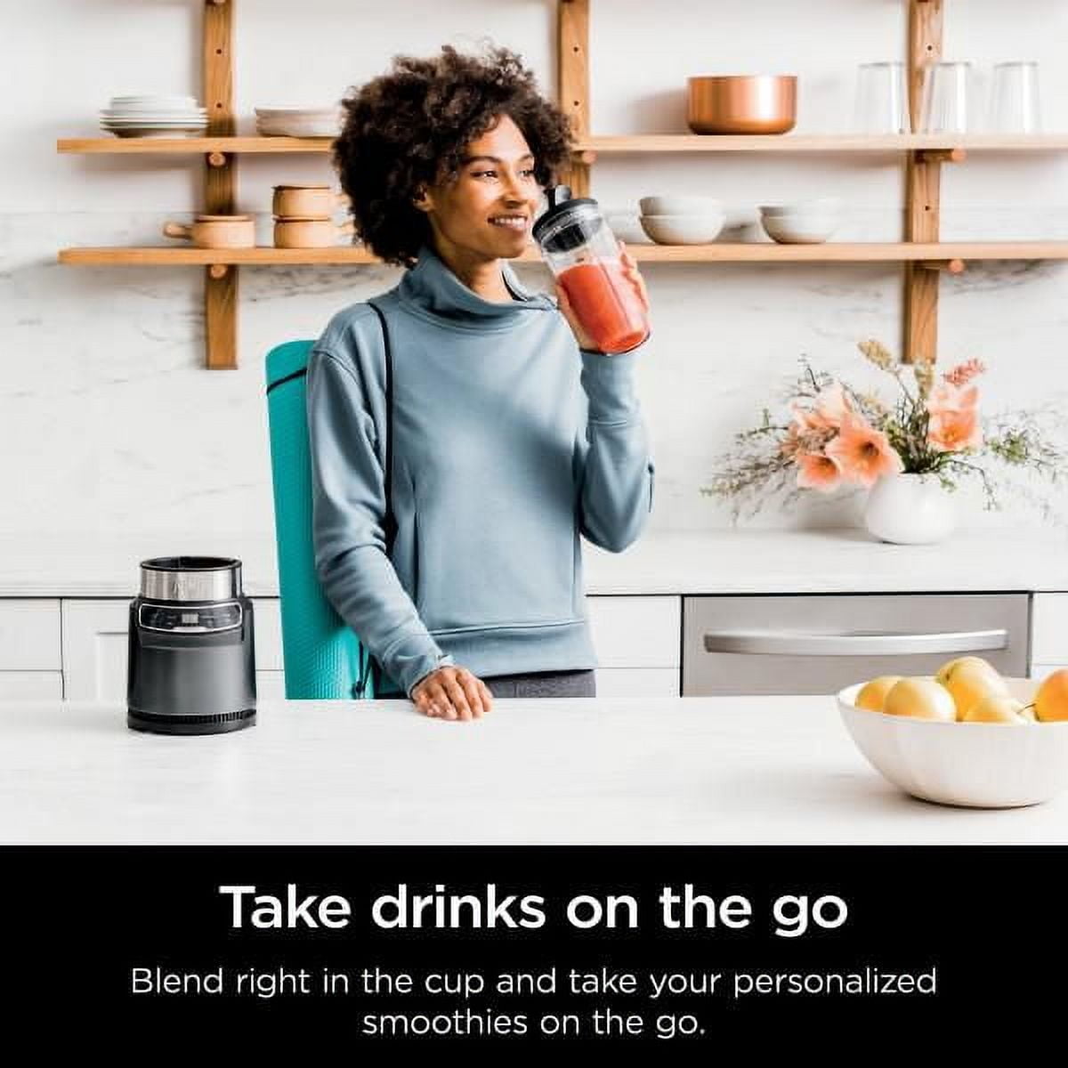 Mélangeur personnel Nutri Blender Pro Ninja BN400C avec Auto-iQ, 1000 watts 1000 watts, Auto-iQ